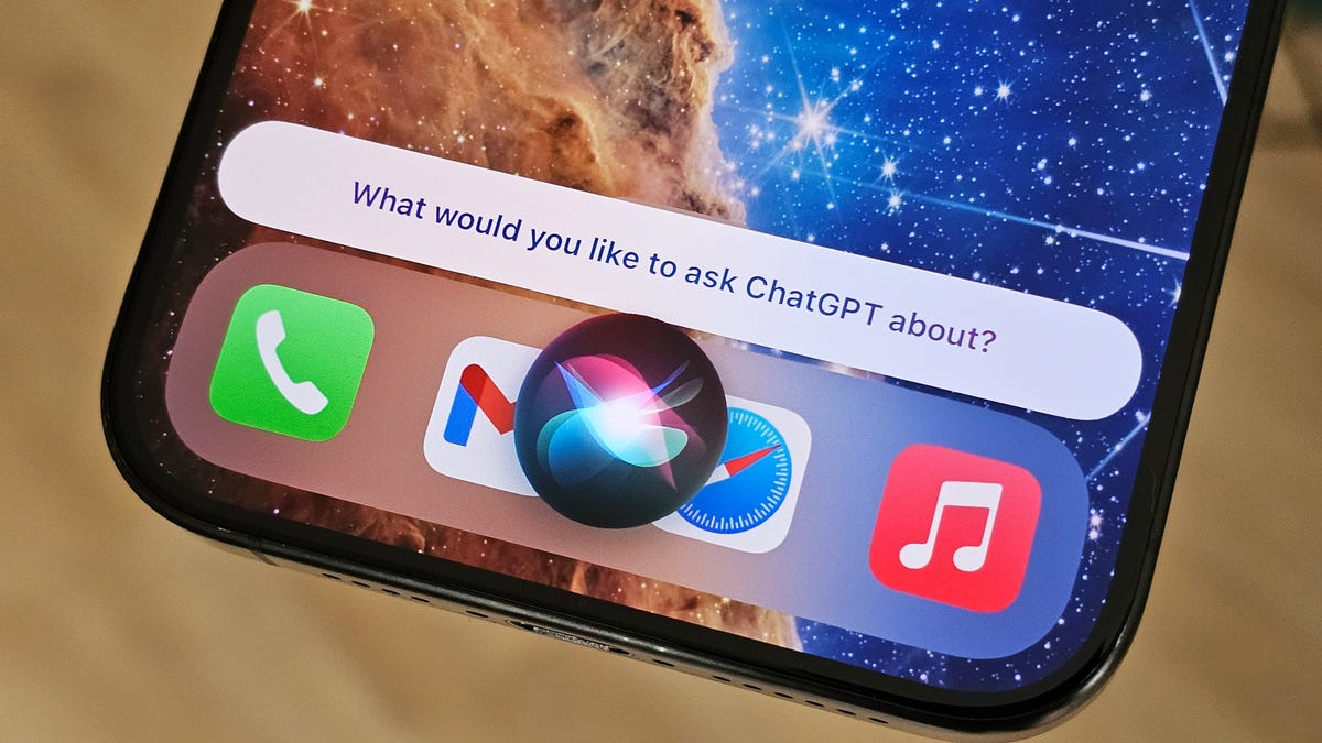 ChatGPT with Siri on an iPhone