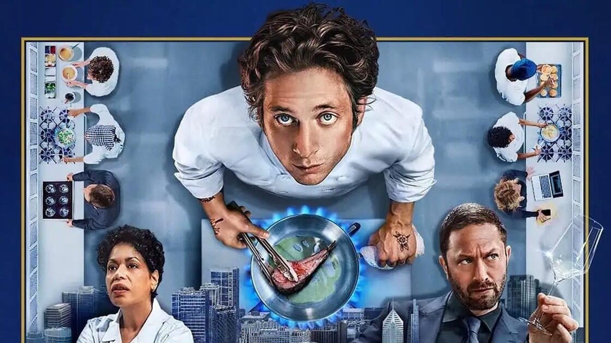 Art showing cast members of The Bear