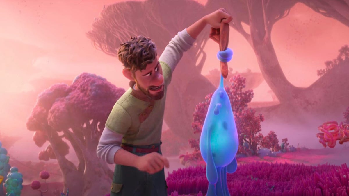 A blue blob-like creature appears in Strange World.