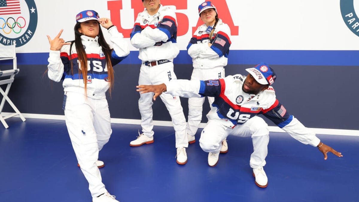 dancers in track uits