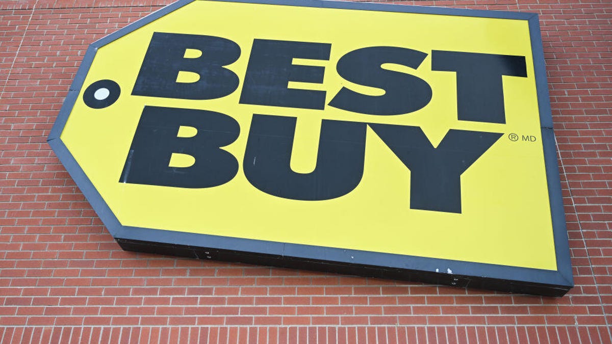 An image of a Best Buy store sign.
