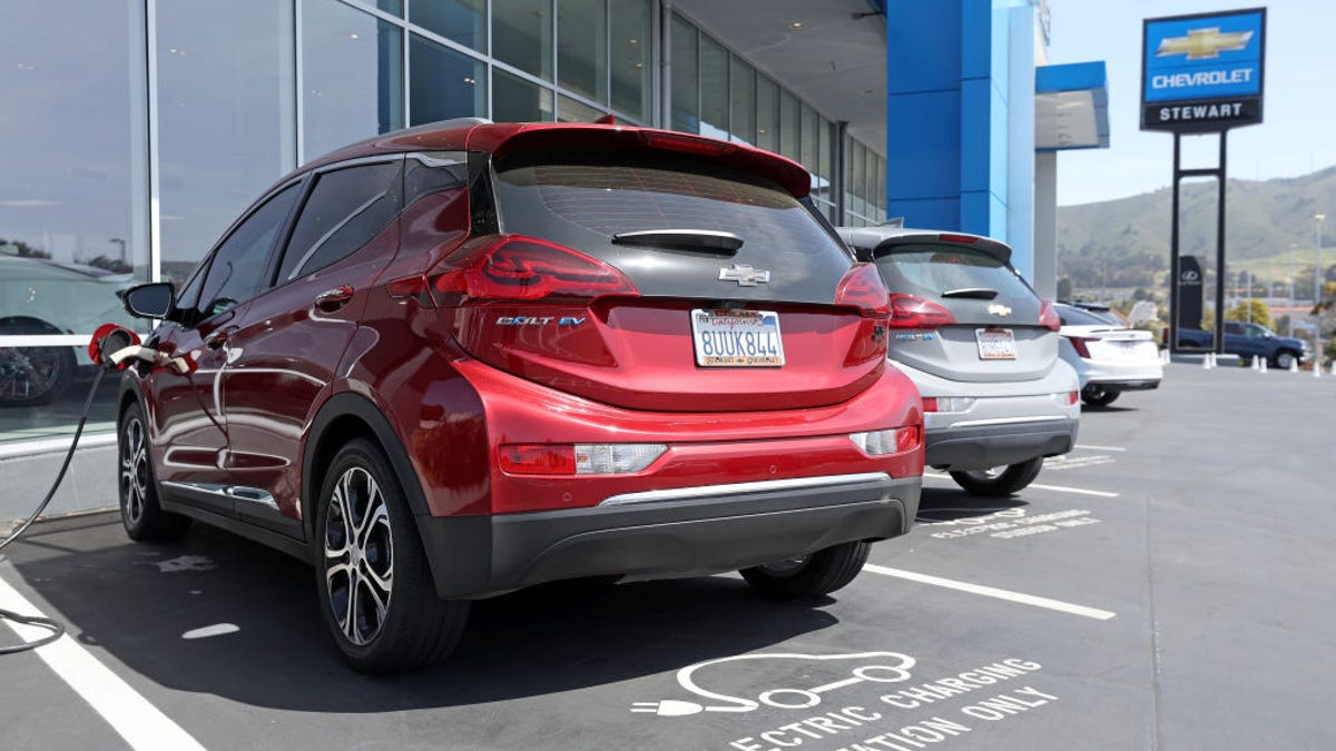 Chevy Bolt in a parking spot