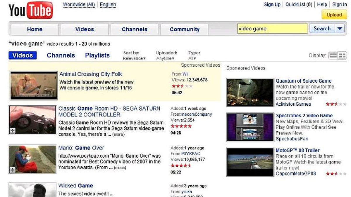YouTube Sponsored Video