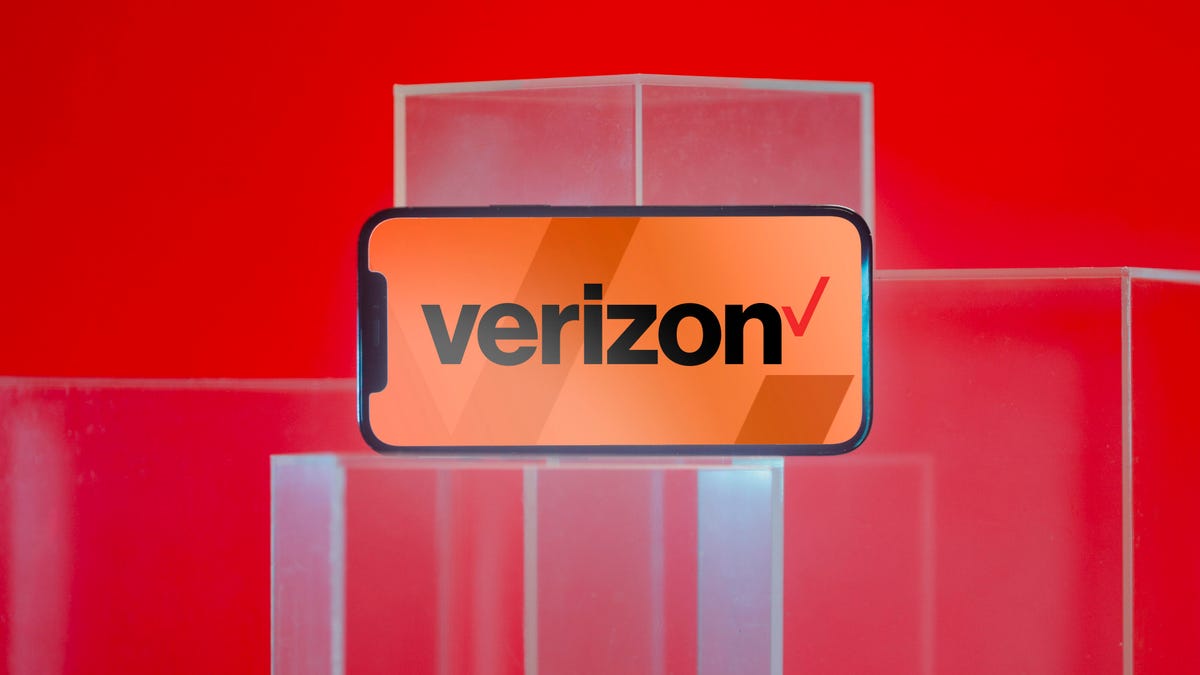 Verizon logo on a phone
