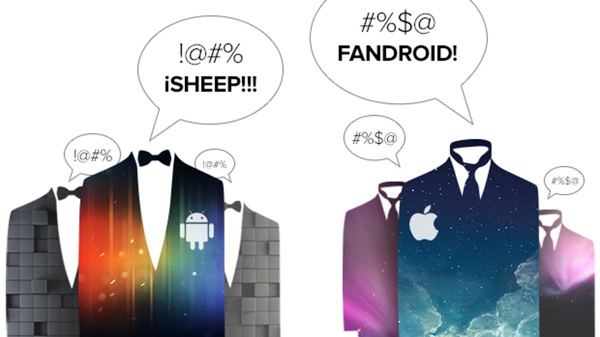 Smartphone fanboy graphic