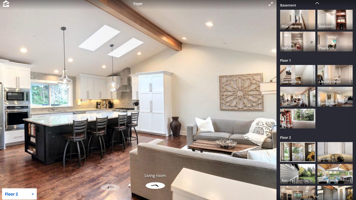Zillow's 3D Home tool lets real estate agents show immersive VR views of homes for sale.