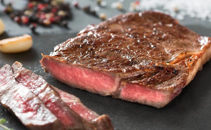 organic ribeye steak