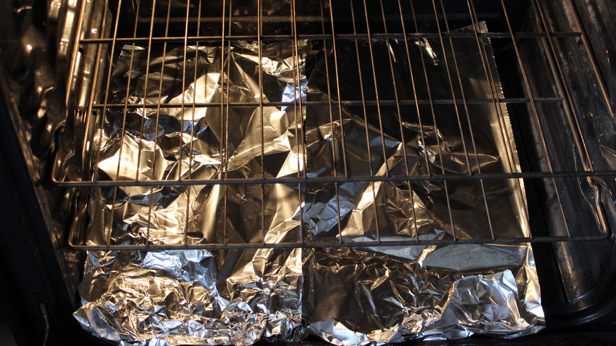 foil in the oven