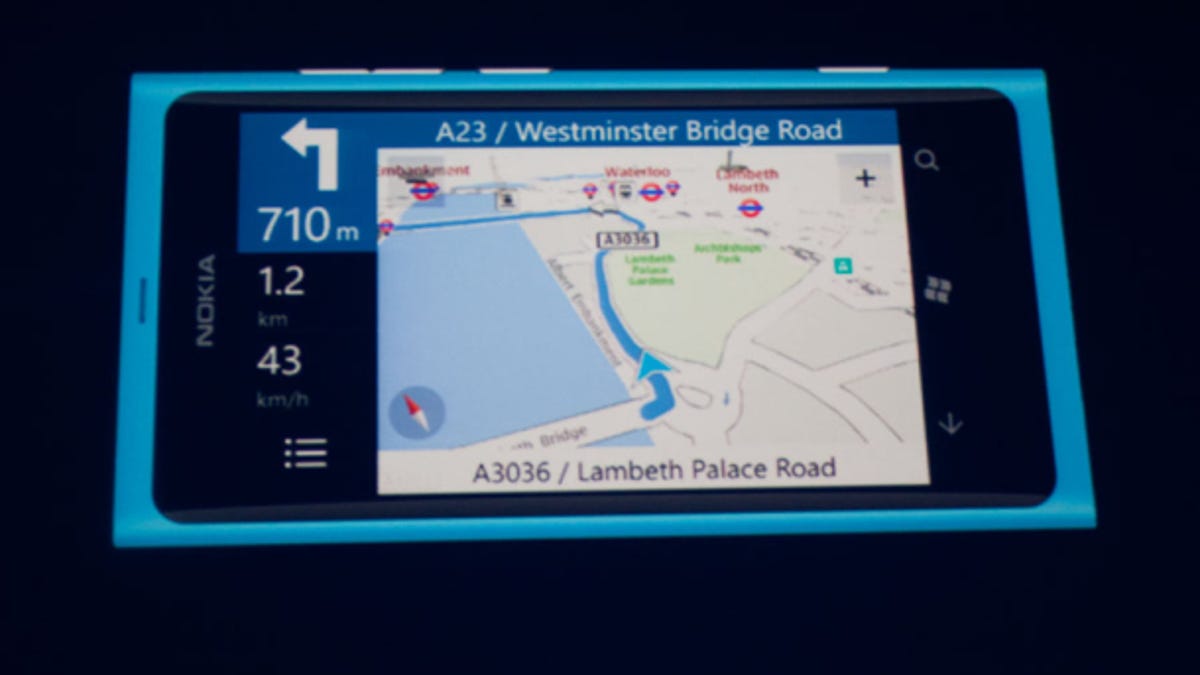 The Nokia Lumia 800, which the company unveiled earlier this week.