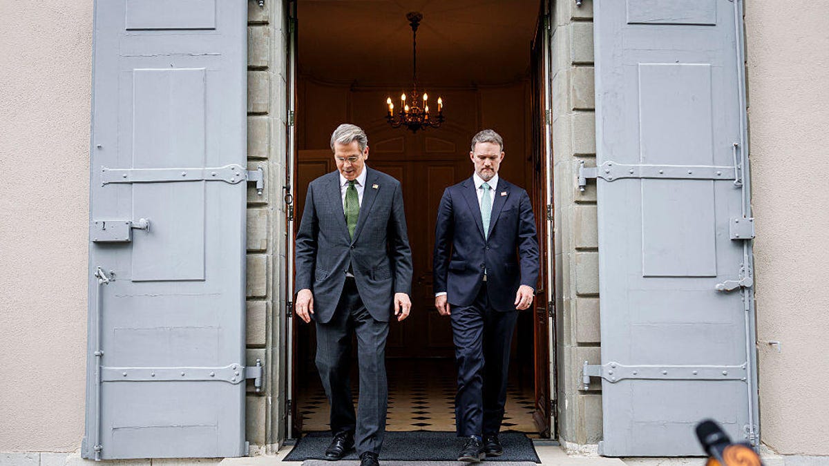 US Treasury Secretary Scott Bessent (L) and US Trade Representative Jamieson Greer arrive to deliver a statement after talks between seniors US and Chinese officials on tariffs at the residence of the permanent Swiss ambassador to the United Nations in Geneva on May 11, 2025.