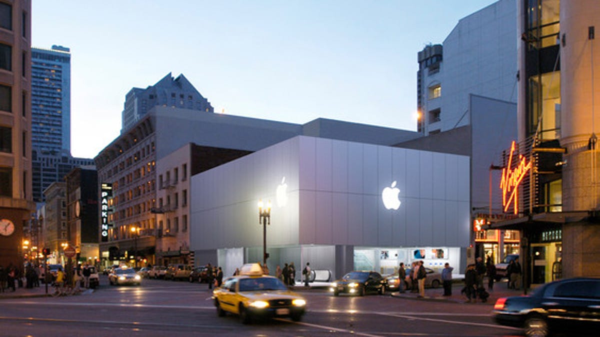 Apple's flagship retail store in San Francisco.