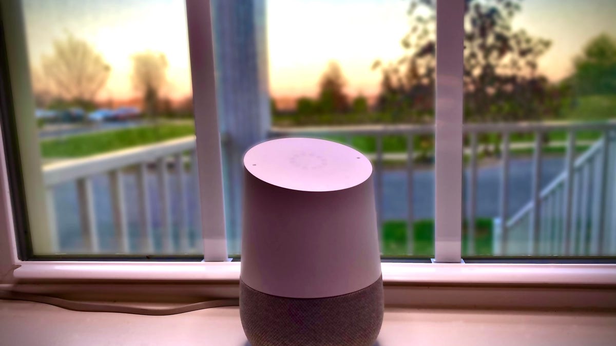 google home at sunset