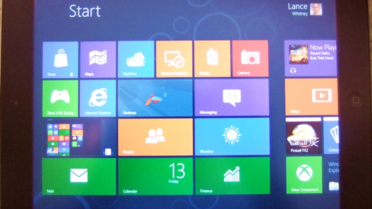 A new app lets you run Windows 8 on your iPad from your PC.