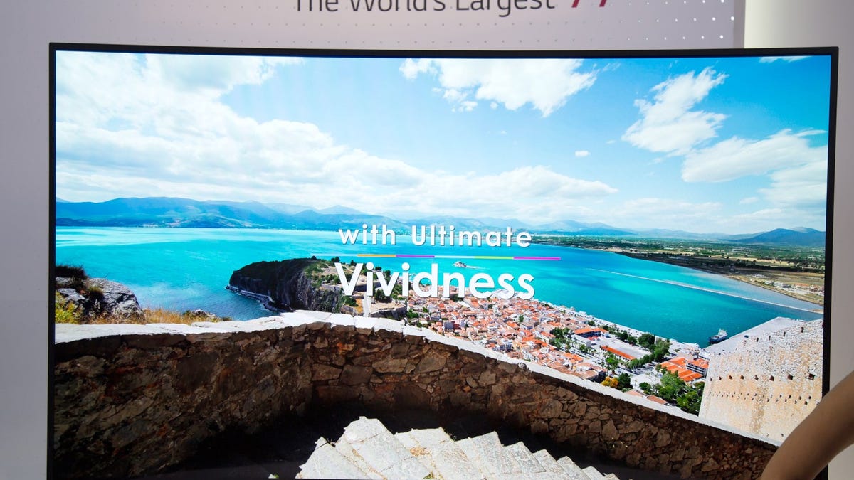 LG 77-inch curved OLED