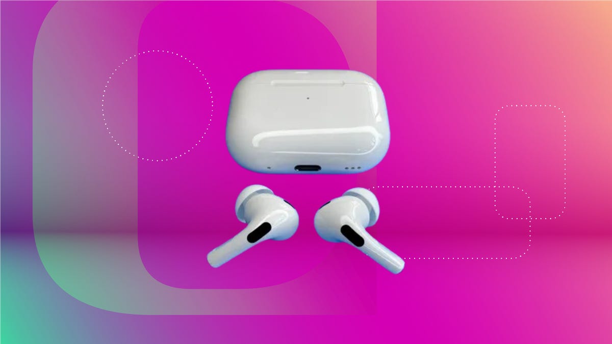 airpods pro 2 usb c with a pink background