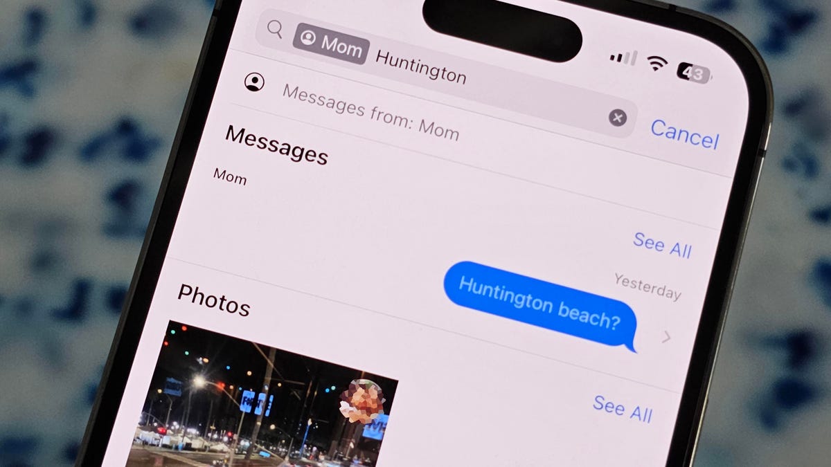Search in Messages app