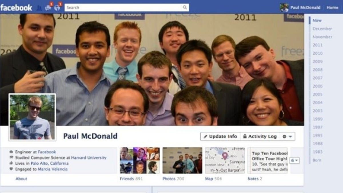 Facebook' new Timeline feature, like it or not.