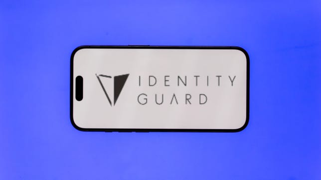 Identity Guard logo displayed on a phone