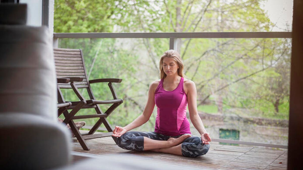 Young woman doing yoga