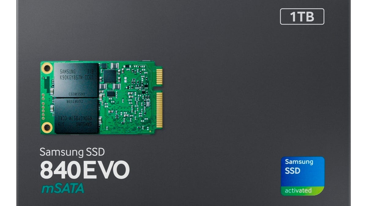 The new Samsung 840 Evo mSATA solid-state drive.