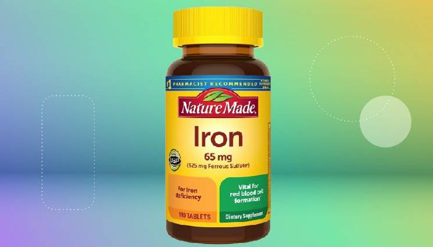 Nature Made iron supplement bottle