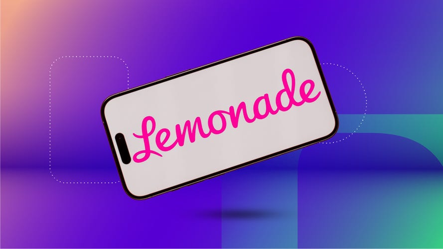 lemonade pet insurance logo on a smartphone