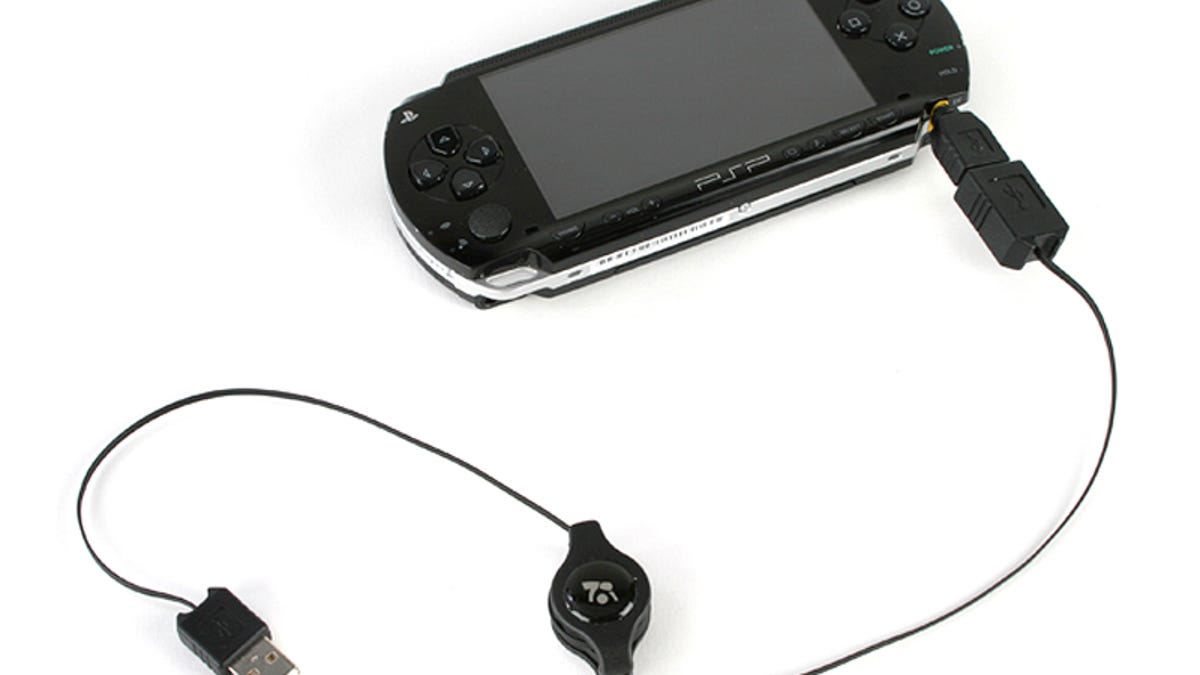 Kensington USB Power Tip plugged into Sony PSP