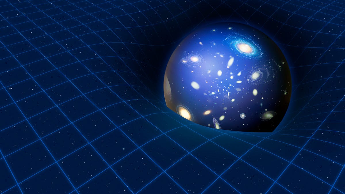 The warping of spacetime.