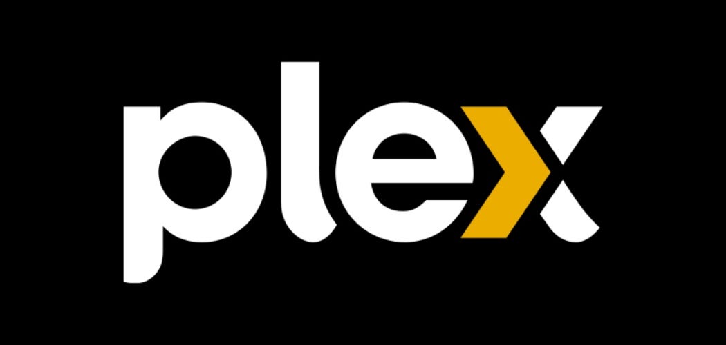 Plex logo black background