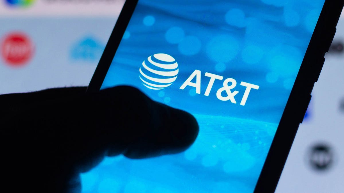 AT&T logo on a phone