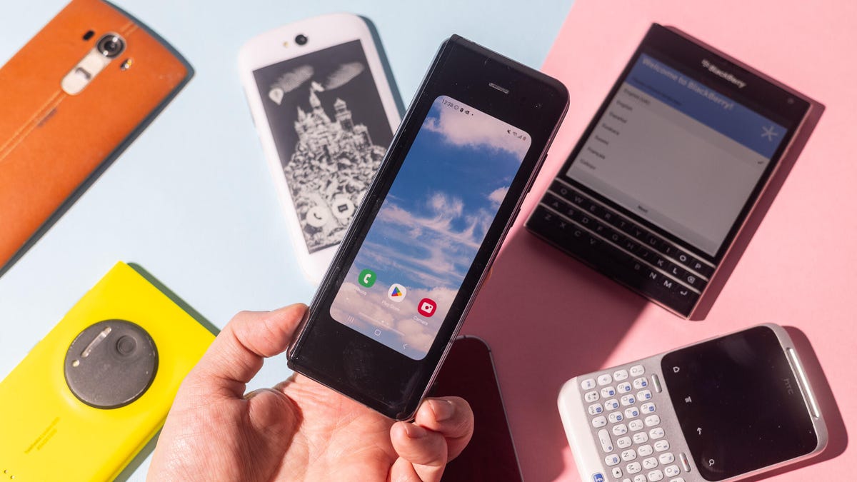 Six different obsolete phones