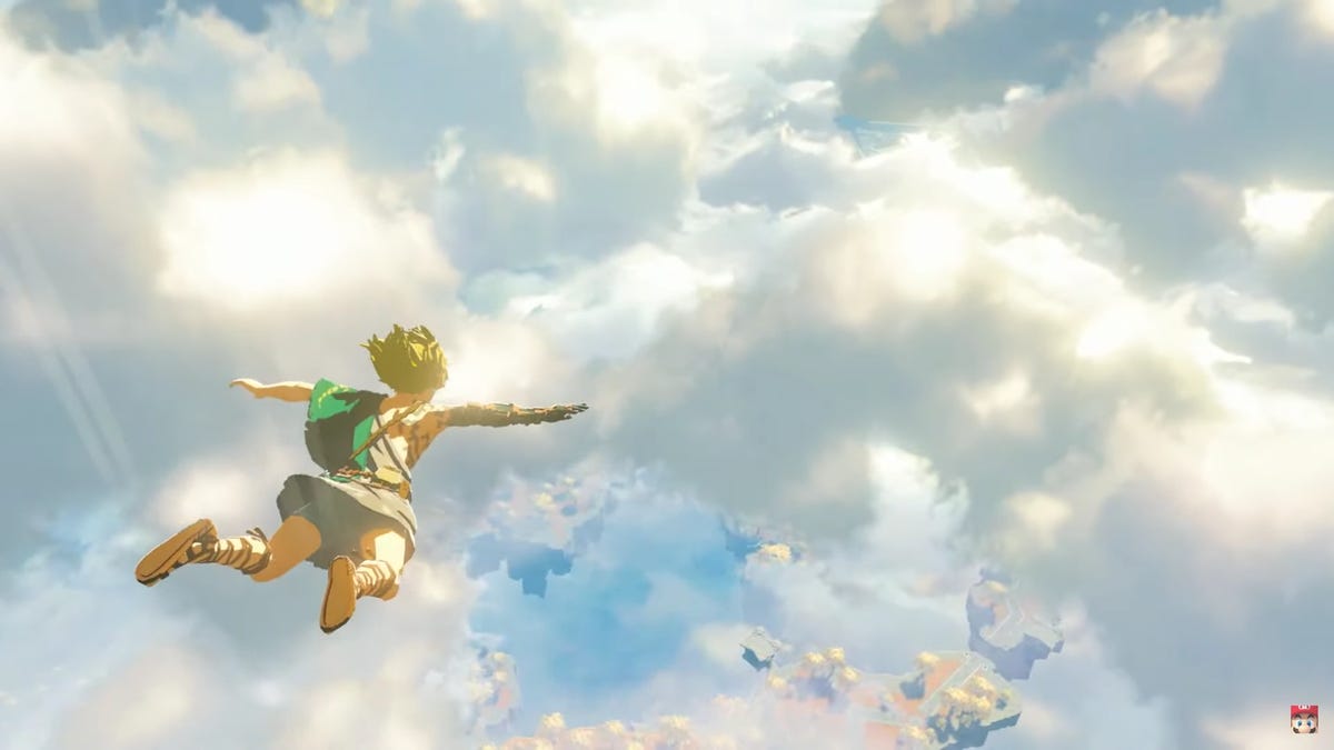 Link falling from sky in Breath of the Wild 2