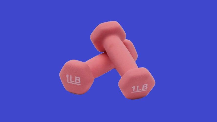 Image of AmazonBasics neoprene-coated hand weights