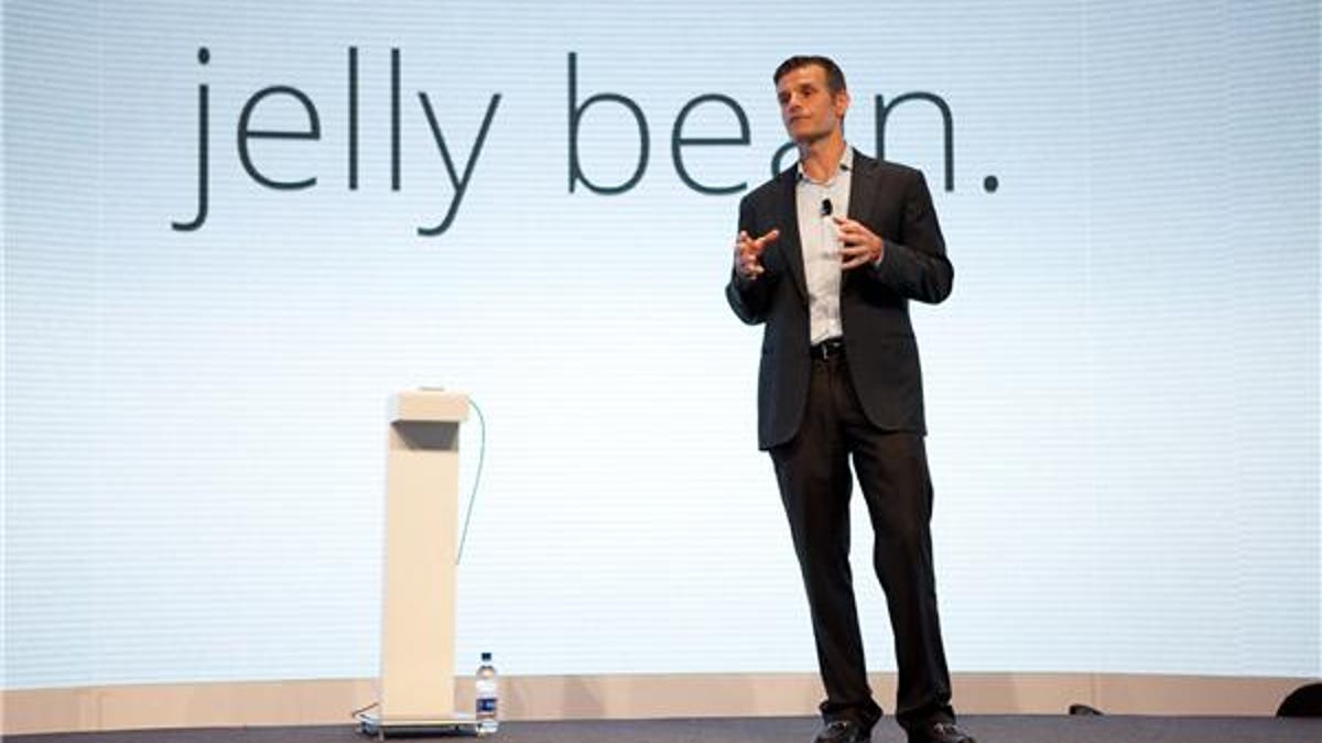 Motorola CEO Dennis Woodside at the company's event earlier today.