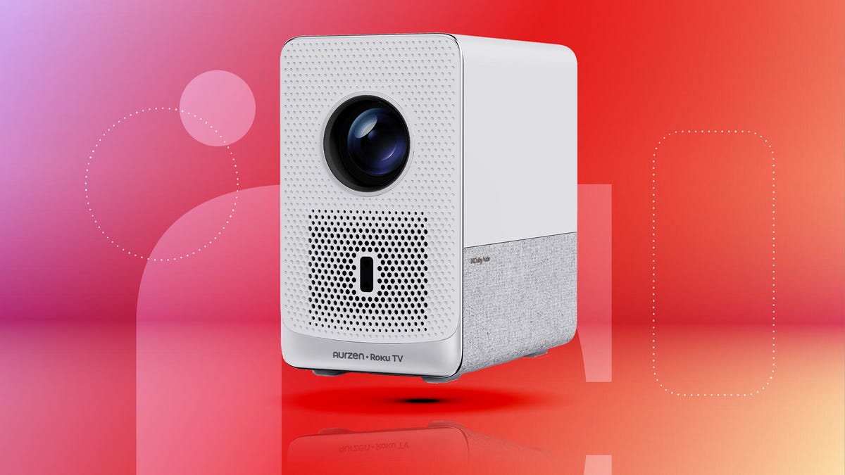 Aurzen Roku TV Smart Projector D1R Cube