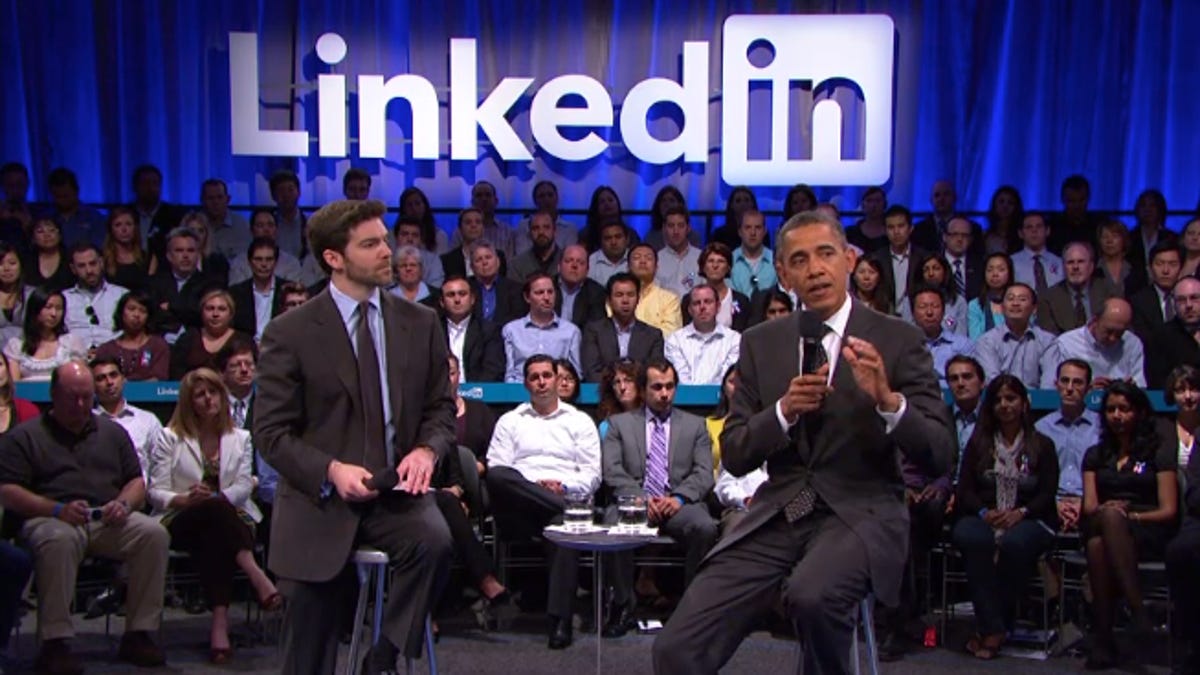 caption: President Obama's visit to a town hall-style event was billed as a discussion of "how to move the country forward," but turned into a pitch for his American Jobs Act.