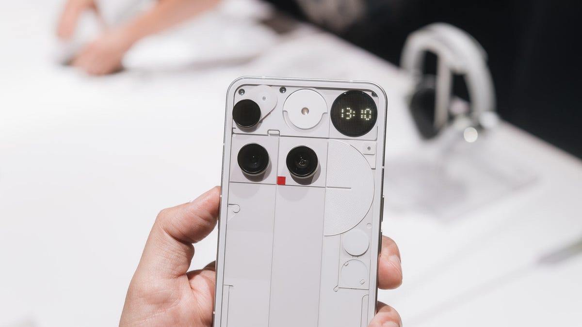 Image of a Nothing phone being used