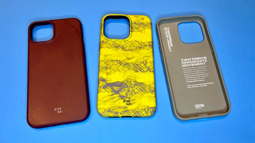 Three iPhone cases side-by-side