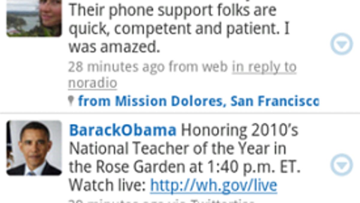 Official Twitter app for Android