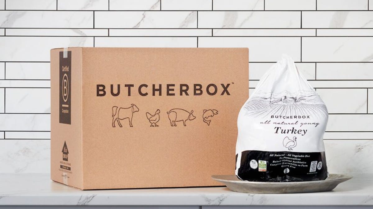 Butcherbox turkey on table