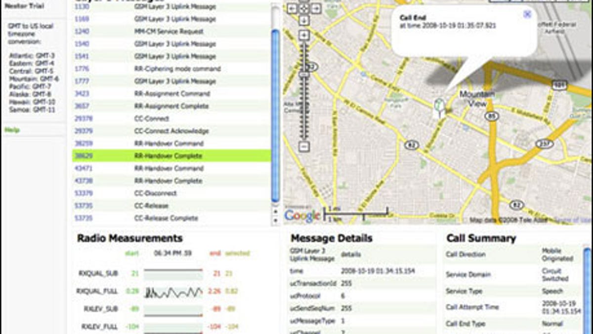A look at some of the actionable data Carrier IQ collects, including location information of a single device user.