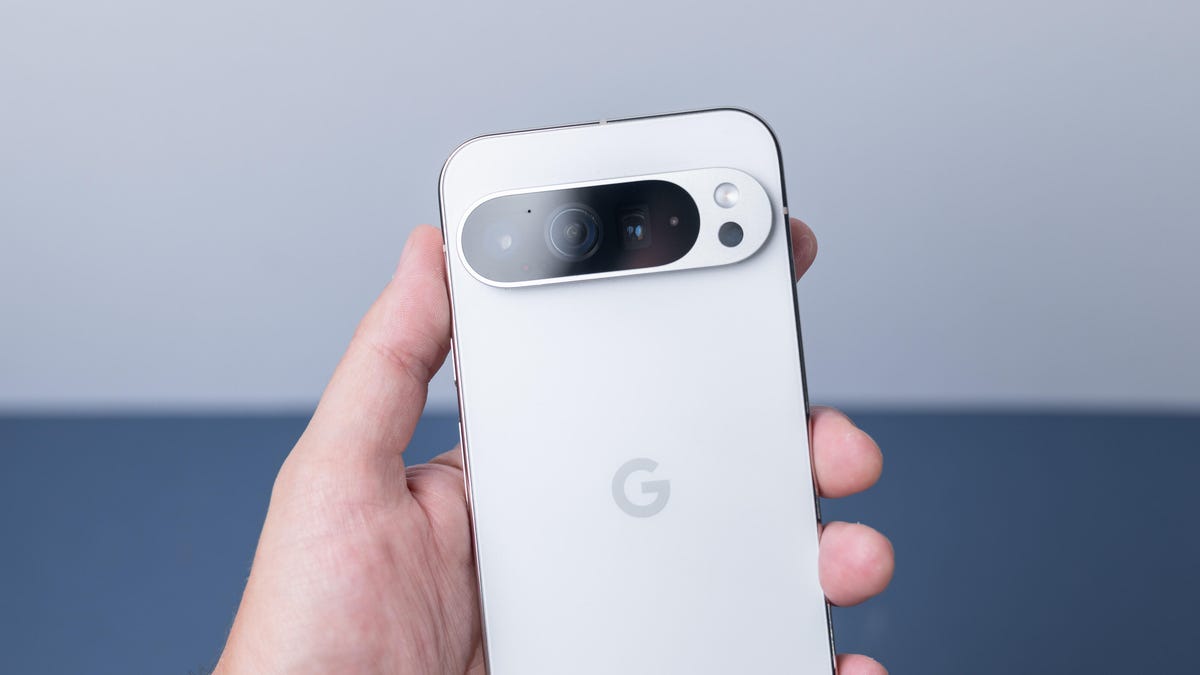 Image of a Pixel 9 Pro phone in Porcelain color