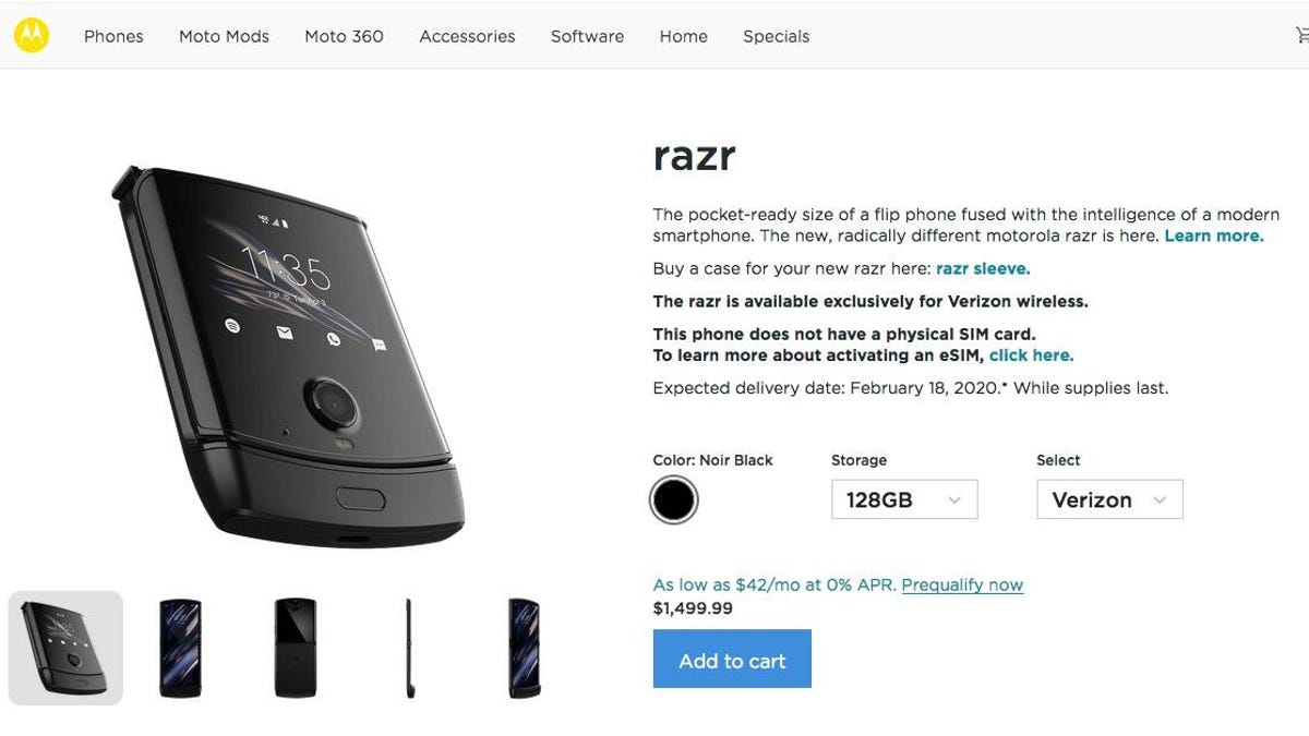 Motorola Razr delay February