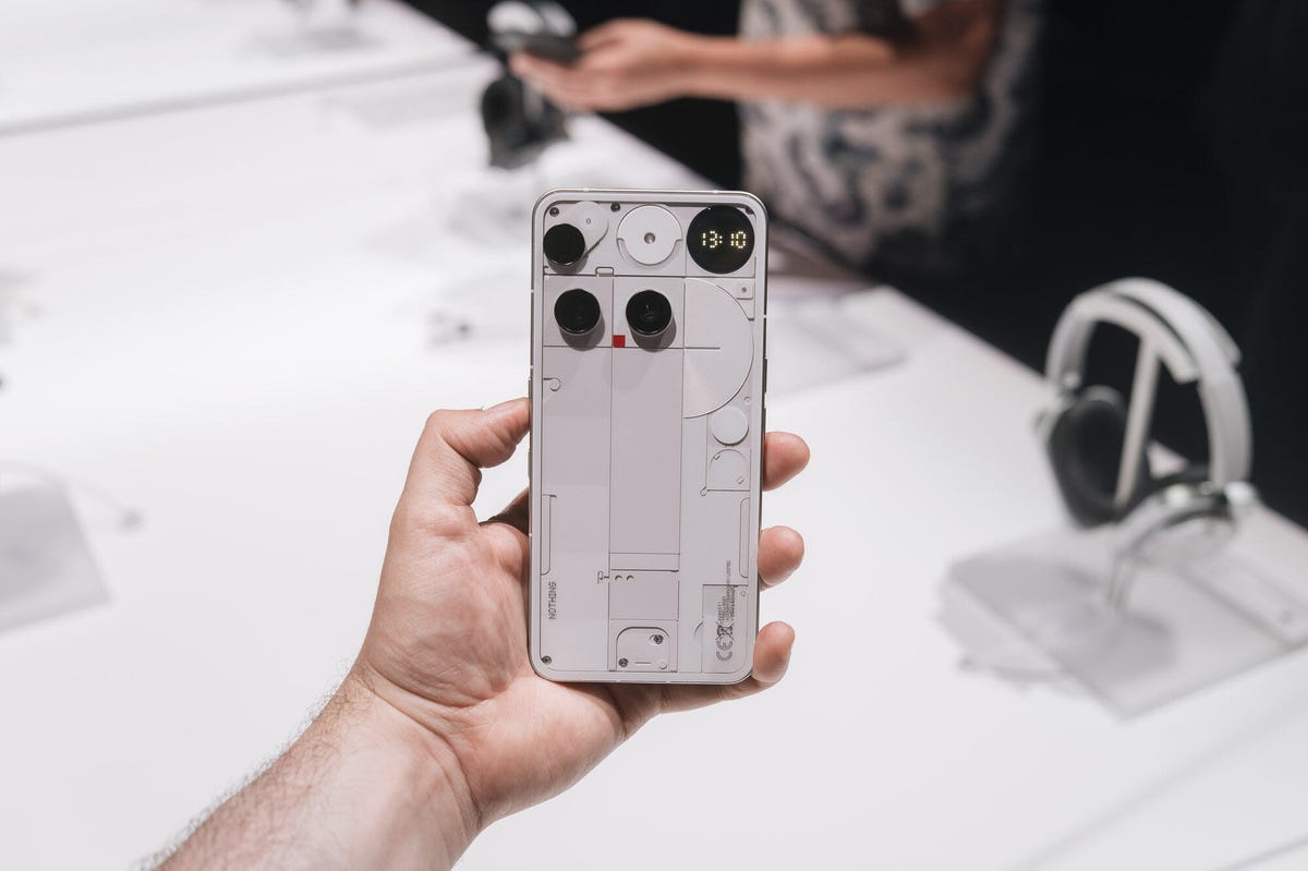Image of a Nothing phone being used