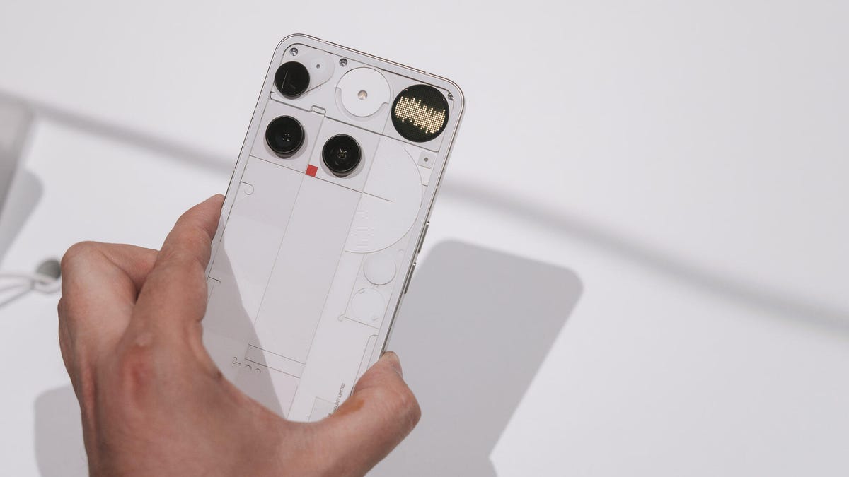 Image of a Nothing phone being used