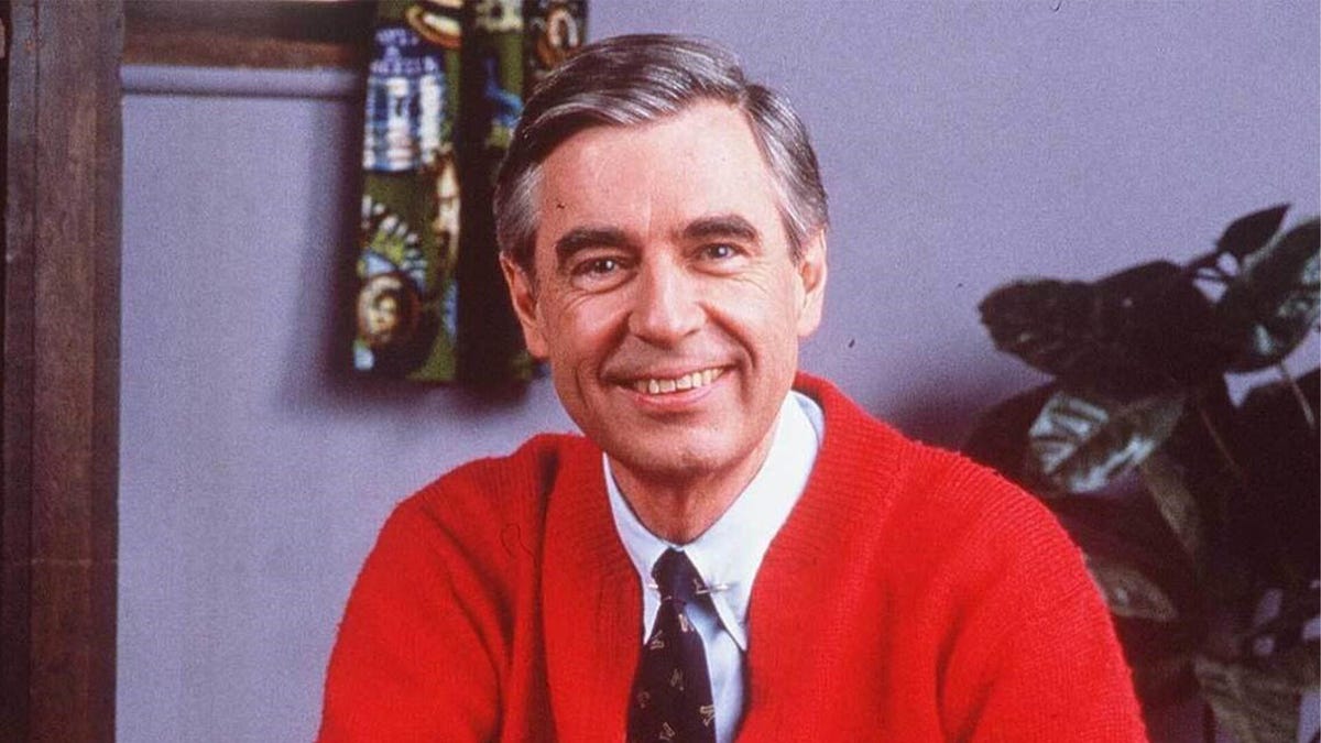An old photograph of Fred Rogers, host of the Mister Rogers' Neighborhood TV show