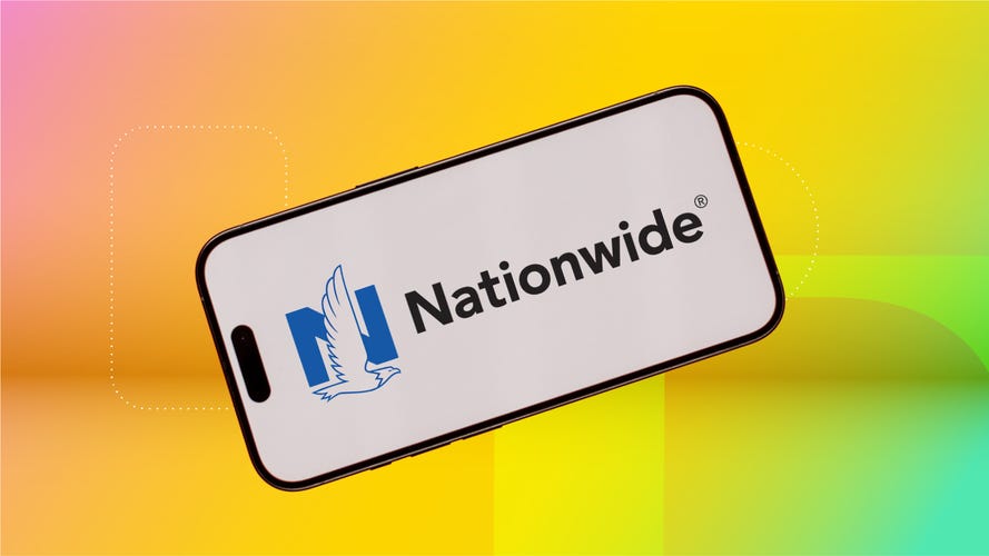 Nationwide logo on a smartphone