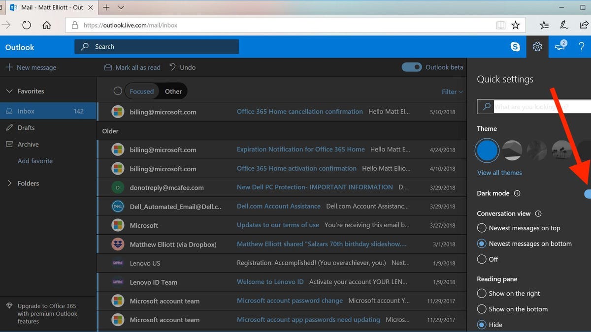 outlook-dark-mode