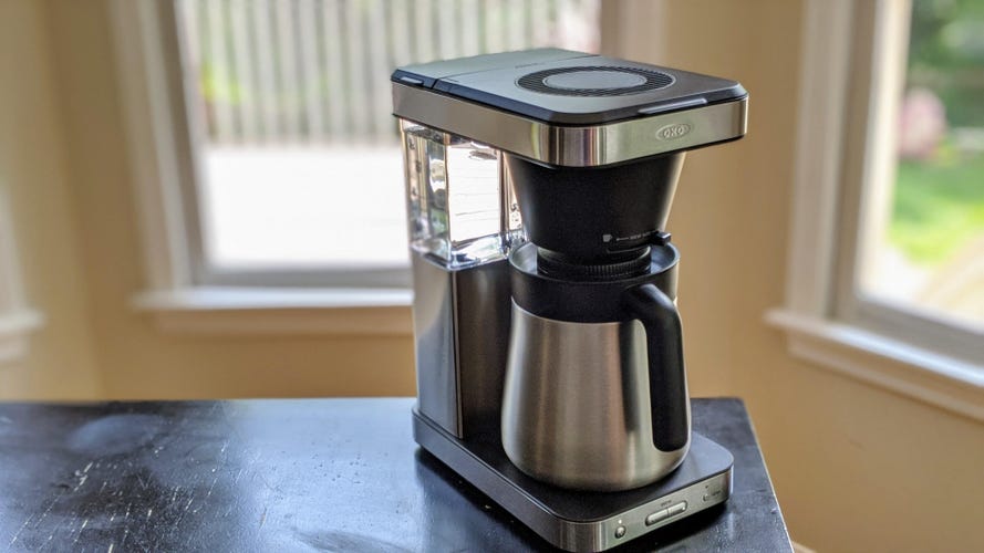 Silver coffee maker