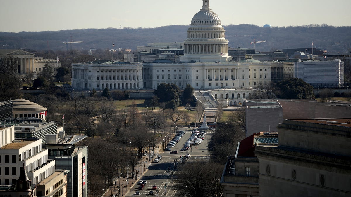 Clock Tower In Government Owned Old Post Office Building Housing Trump Hotel Remains Open During Shutdown
